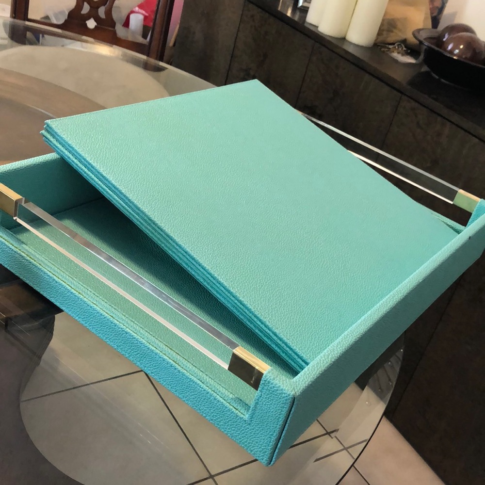 Teal tray